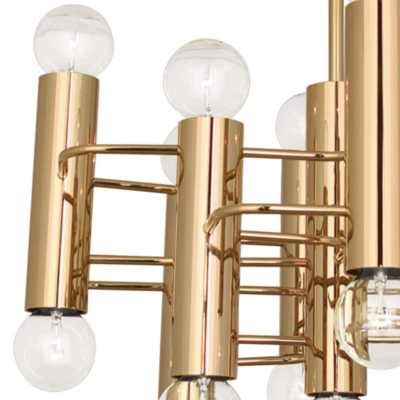 Jonathan Adler Milano 23 1/2"W Polished Brass 17-Light Pendant Light 5 Jonathan Adler Milano 23 1/2"W Polished Brass 17-Light Pendant Light - Image 3