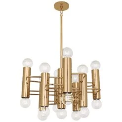 Jonathan Adler Milano 23 1/2"W Polished Brass 17-Light Pendant Light 11 Jonathan Adler Milano 23 1/2"W Polished Brass 17-Light Pendant Light -Golden Lighting Shop jonathan adler milano 23 and one half inchw polished brass 17 light pendant light 478h0views3