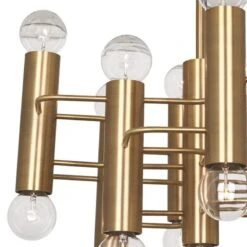 Jonathan Adler Milano 23 1/2"W Warm Brass 17-Light Pendant Light -Golden Lighting Shop jonathan adler milano 23 and one half inchw warm brass 17 light pendant light 802m0views1