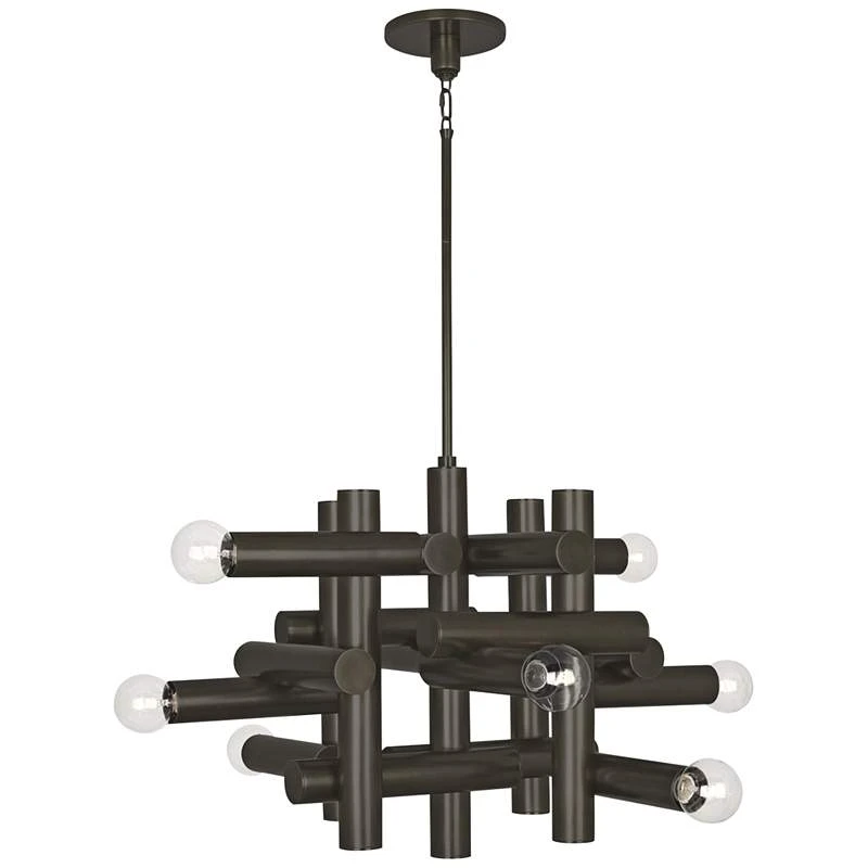 Jonathan Adler Milano 30 1/2"W Deep Patina Bronze 8-Light Pendant 6 Jonathan Adler Milano 30 1/2"W Deep Patina Bronze 8-Light Pendant - Image 4