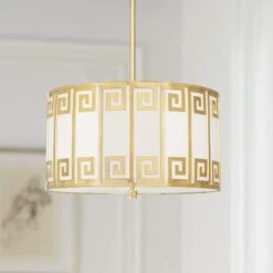 Jonathan Adler Mykonos 18" Wide Modern Brass Pendant Light