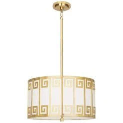 Jonathan Adler Mykonos 18" Wide Modern Brass Pendant Light -Golden Lighting Shop jonathan adler mykonos 18 inch wide modern brass pendant light 469h0views3