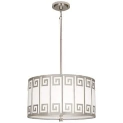 Jonathan Adler Mykonos 18" Wide Polished Nickel Pendant Light -Golden Lighting Shop jonathan adler mykonos 18 inch wide polished nickel pendant light 730m0views3