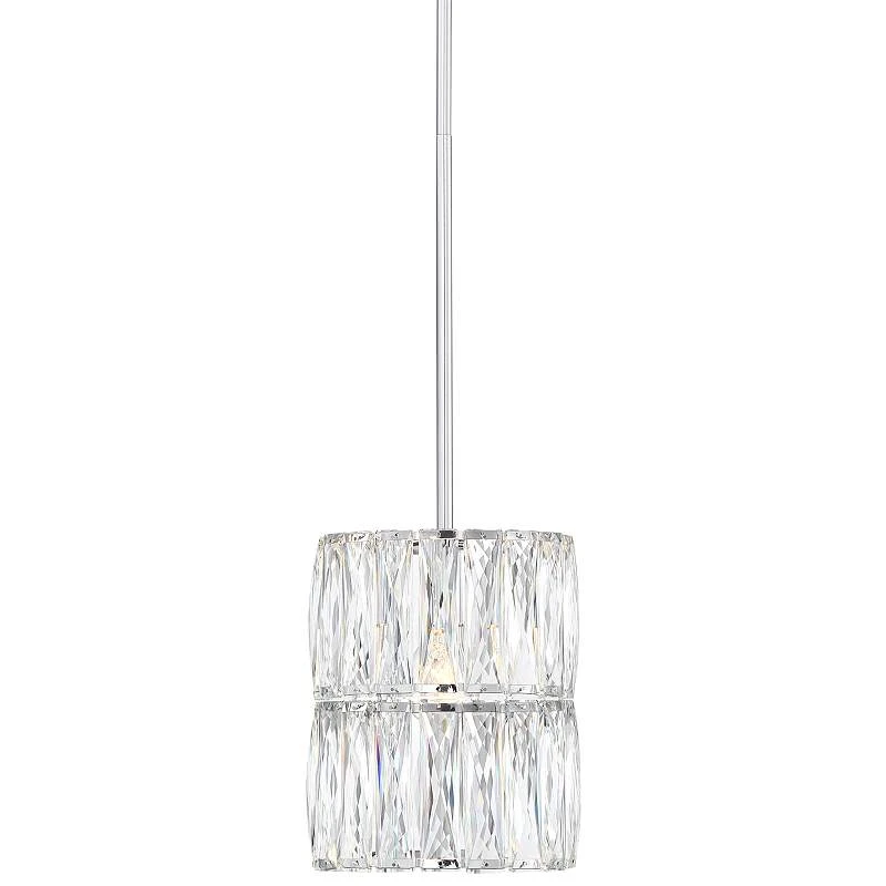 Juliette 7 3/4" Wide Chrome And K9 Crystal Mini Pendant 4 Juliette 7 3/4" Wide Chrome And K9 Crystal Mini Pendant - Image 2