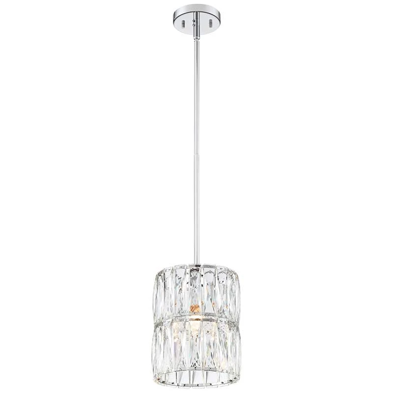 Juliette 7 3/4" Wide Chrome And K9 Crystal Mini Pendant 7 Juliette 7 3/4" Wide Chrome And K9 Crystal Mini Pendant - Image 5