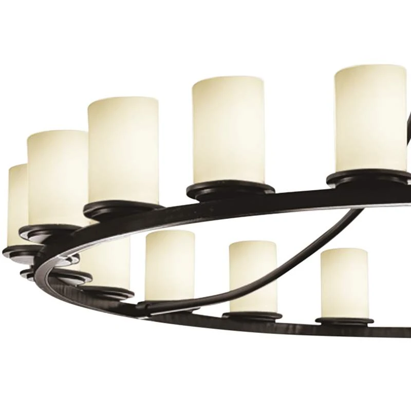 Justice Design Fusion 60"W Matte Black 21-Light Chandelier 5 Justice Design Fusion 60"W Matte Black 21-Light Chandelier - Image 3