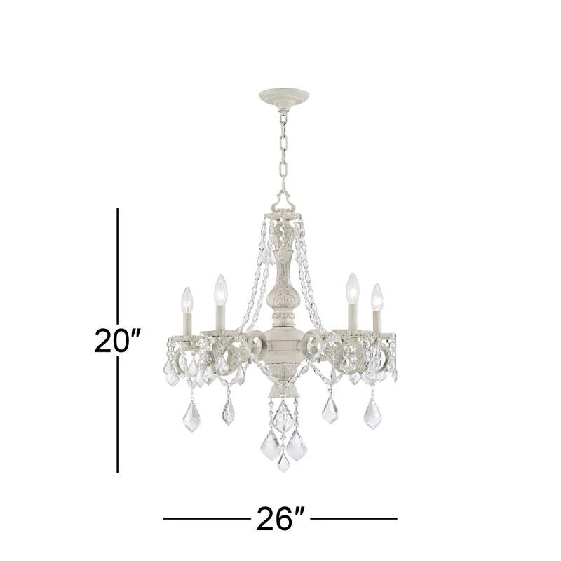 Kathy Ireland Chateau De Conde 26" Wide Traditional 5-Light Chandelier 8 Kathy Ireland Chateau De Conde 26" Wide Traditional 5-Light Chandelier - Image 6