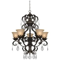 Kathy Ireland Ramas De Luces Bronze 31" Wide Chandelier -Golden Lighting Shop kathy ireland ramas de luces bronze 31 inch wide chandelier p0311