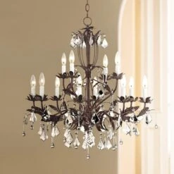 Kathy Ireland Venezia 12-Light 28" Wide Bronze Chandelier