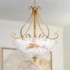 Katrina 25 1/4" Wide Gold Leaf 3-Light Bowl Pendant