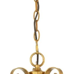 Katrina 25 1/4" Wide Gold Leaf 3-Light Bowl Pendant -Golden Lighting Shop katrina 25 and one quarter inch wide gold leaf 3 light bowl pendant 442p2views4