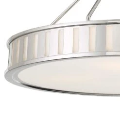 Kendal 22 1/2" Wide Polished Nickel Drum Pendant Light -Golden Lighting Shop kendal 22 and one half inch wide polished nickel drum pendant light 171n1views1