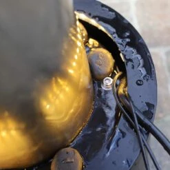 Kenroy Home 46 1/2" High Steel Pillar LED Floor Fountain -Golden Lighting Shop kenroy home 46 and one half inch high steel pillar led floor fountain 865h0views3