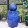 Kenroy Home Breanne 33 1/4" High Cobalt LED Floor Fountain 2 Kenroy Home Breanne 33 1/4" High Cobalt LED Floor Fountain -Golden Lighting Shop kenroy home breanne 33 and one quarter inch high cobalt led floor fountain 898h0cropped