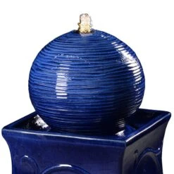 Kenroy Home Breanne 33 1/4" High Cobalt LED Floor Fountain -Golden Lighting Shop kenroy home breanne 33 and one quarter inch high cobalt led floor fountain 898h0views1