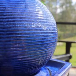 Kenroy Home Breanne 33 1/4" High Cobalt LED Floor Fountain -Golden Lighting Shop kenroy home breanne 33 and one quarter inch high cobalt led floor fountain 898h0views4