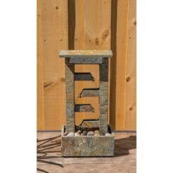 Kenroy Home Channel 19" High Slate Indoor LED Table Fountain -Golden Lighting Shop kenroy home channel 19 inch high slate indoor led table fountain 66k48views2