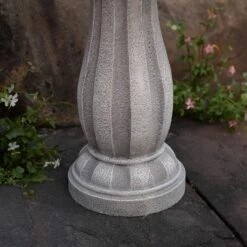 Kenroy Home Frost 22" High Light Stone Outdoor Bird Bath -Golden Lighting Shop kenroy home frost 22 inch high light stone outdoor bird bath 908h0views3
