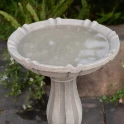 Kenroy Home Frost 22" High Light Stone Outdoor Bird Bath -Golden Lighting Shop kenroy home frost 22 inch high light stone outdoor bird bath 908h0views4
