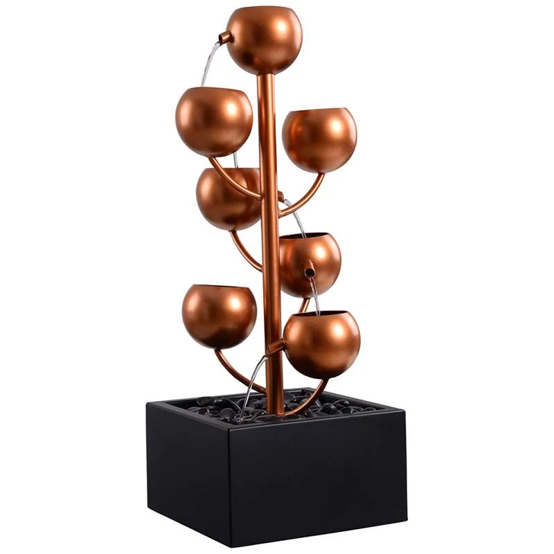Kenroy Home Hydros 18 1/4" High Matte Copper Tabletop Fountain 4 Kenroy Home Hydros 18 1/4" High Matte Copper Tabletop Fountain - Image 2