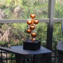 Kenroy Home Hydros 18 1/4" High Matte Copper Tabletop Fountain