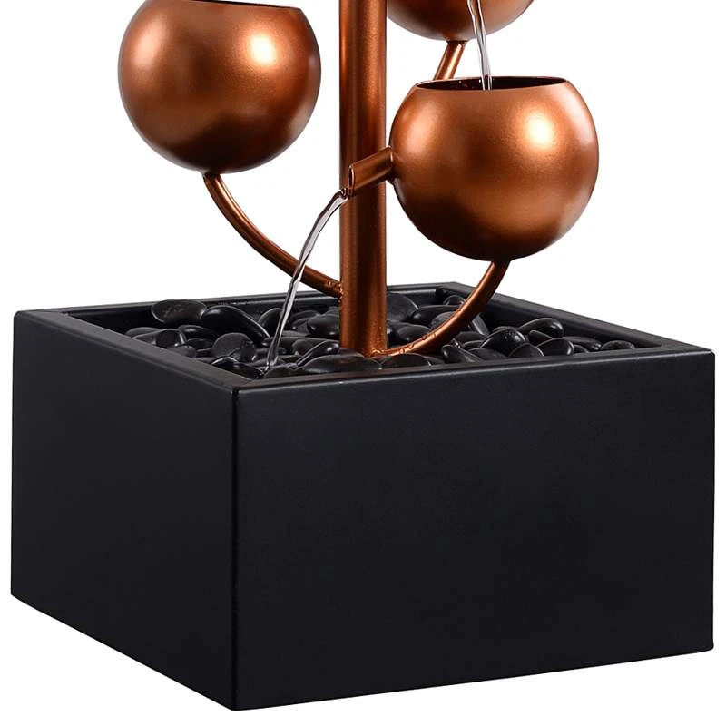 Kenroy Home Hydros 18 1/4" High Matte Copper Tabletop Fountain 6 Kenroy Home Hydros 18 1/4" High Matte Copper Tabletop Fountain - Image 4