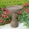 Kenroy Home Ibizia 21" High Sandstone Outdoor Bird Bath -Golden Lighting Shop kenroy home ibizia 21 inch high sandstone outdoor bird bath 899h0cropped