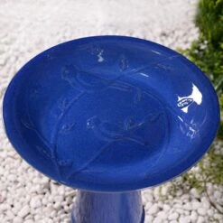 Kenroy Home Otaki 21 1/2"H Blue Ceramic Outdoor Bird Bath -Golden Lighting Shop kenroy home otaki 21 and one half inchh blue ceramic outdoor bird bath 863h0views3