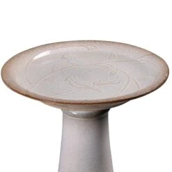 Kenroy Home Otaki 21 1/2"H Ivory Ceramic Outdoor Bird Bath -Golden Lighting Shop kenroy home otaki 21 and one half inchh ivory ceramic outdoor bird bath 864h0views1