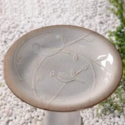 Kenroy Home Otaki 21 1/2"H Ivory Ceramic Outdoor Bird Bath -Golden Lighting Shop kenroy home otaki 21 and one half inchh ivory ceramic outdoor bird bath 864h0views3