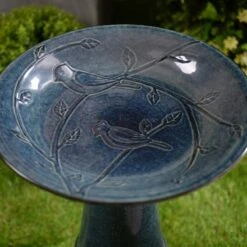 Kenroy Home Otaki 21 1/2"H Teal Ceramic Outdoor Bird Bath 9 Kenroy Home Otaki 21 1/2"H Teal Ceramic Outdoor Bird Bath -Golden Lighting Shop kenroy home otaki 21 and one half inchh teal ceramic outdoor bird bath 85a38views2