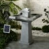 Kenroy Home Quad 31 1/2" High Concrete Solar LED Fountain 1 Kenroy Home Quad 31 1/2" High Concrete Solar LED Fountain -Golden Lighting Shop kenroy home quad 31 and one half inch high concrete solar led fountain 862h0cropped
