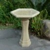 Kenroy Home Riviera 22" High Sandstone Outdoor Bird Bath -Golden Lighting Shop kenroy home riviera 22 inch high sandstone outdoor bird bath 916h0cropped