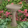 Kenroy Home Tucson 21" High Sandstone Outdoor Bird Bath -Golden Lighting Shop kenroy home tucson 21 inch high sandstone outdoor bird bath 902h0cropped