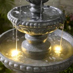 Kenroy Home Tucson 46" High Zinc 3-Tier LED Floor Fountain -Golden Lighting Shop kenroy home tucson 46 inch high zinc 3 tier led floor fountain 85a48views2
