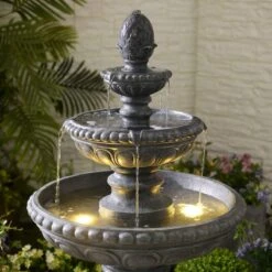 Kenroy Home Tucson 46" High Zinc 3-Tier LED Floor Fountain -Golden Lighting Shop kenroy home tucson 46 inch high zinc 3 tier led floor fountain 85a48views3