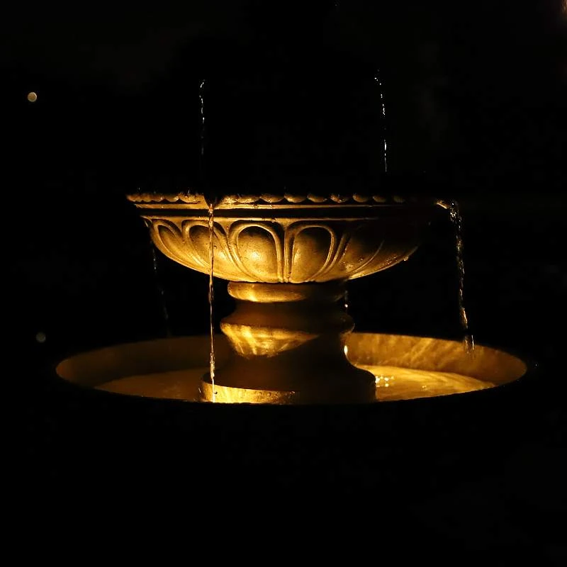 Kenroy Home Tucson 46"H Sandstone 3-Tier LED Floor Fountain 6 Kenroy Home Tucson 46"H Sandstone 3-Tier LED Floor Fountain - Image 4