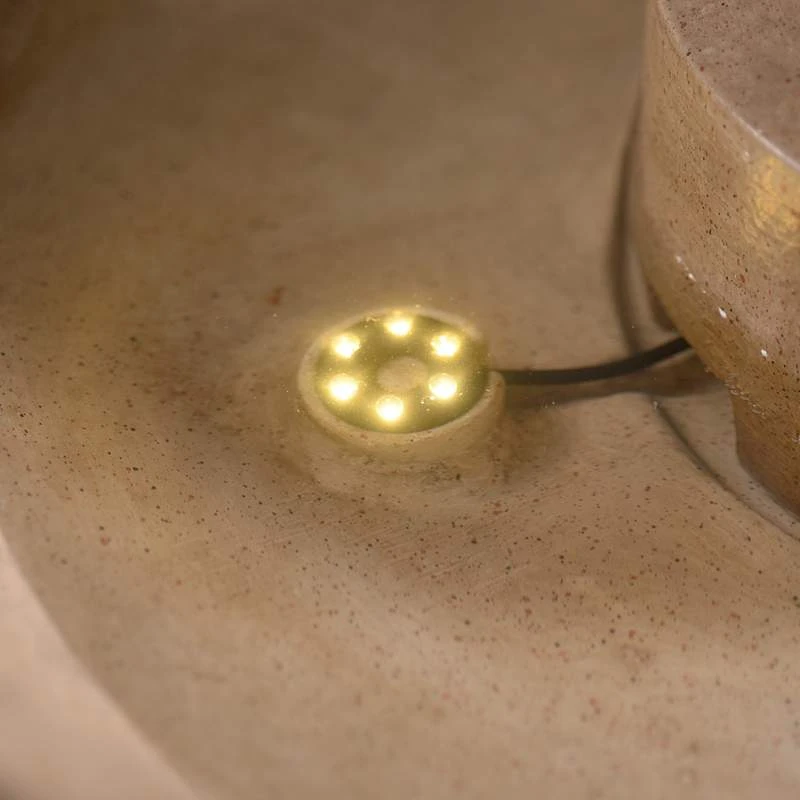 Kenroy Home Tucson 46"H Sandstone 3-Tier LED Floor Fountain 7 Kenroy Home Tucson 46"H Sandstone 3-Tier LED Floor Fountain - Image 5