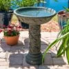 Kenroy Home Vineyard 22"H Bronze Patina Outdoor Bird Bath
