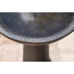 Kenroy Home Woodland 21" High Wood Grain Outdoor Bird Bath -Golden Lighting Shop kenroy home woodland 21 inch high wood grain outdoor bird bath 66h63views5