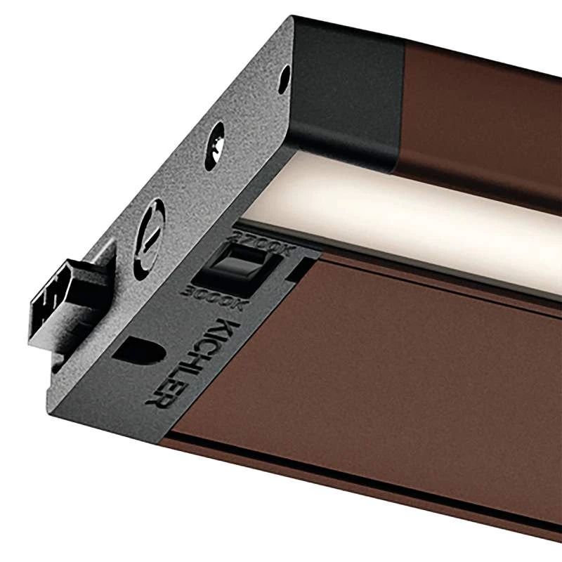 Kichler 6U 12" Wide Bronze Textured LED Under Cabinet Light 6 Kichler 6U 12" Wide Bronze Textured LED Under Cabinet Light - Image 4