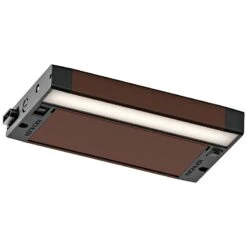 Kichler 6U 8" Wide Bronze Textured LED Under Cabinet Light 7 Kichler 6U 8" Wide Bronze Textured LED Under Cabinet Light -Golden Lighting Shop kichler 6u 8 inch wide bronze textured led under cabinet light 24a08