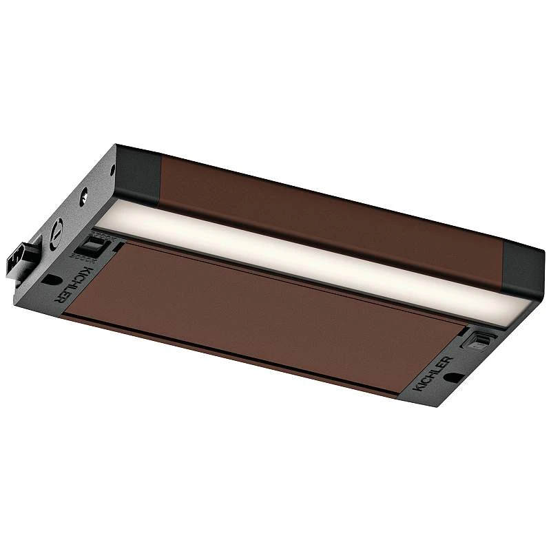 Kichler 6U 8" Wide Bronze Textured LED Under Cabinet Light 4 Kichler 6U 8" Wide Bronze Textured LED Under Cabinet Light - Image 2