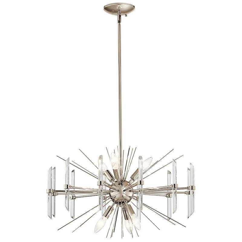 Kichler Eris 23 1/2" Wide Polished Nickel 6-Light Chandelier 4 Kichler Eris 23 1/2" Wide Polished Nickel 6-Light Chandelier - Image 2