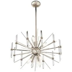 Kichler Eris 23 1/2" Wide Polished Nickel 6-Light Chandelier 9 Kichler Eris 23 1/2" Wide Polished Nickel 6-Light Chandelier -Golden Lighting Shop kichler eris 23 and one half inch wide polished nickel 6 light chandelier 64h15views1
