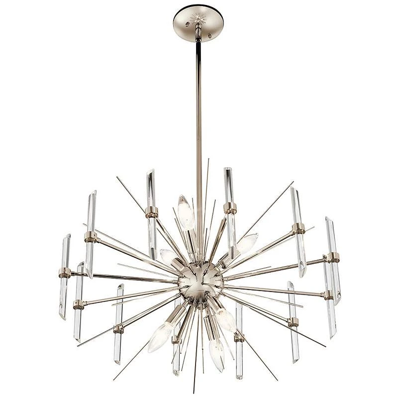 Kichler Eris 23 1/2" Wide Polished Nickel 6-Light Chandelier 5 Kichler Eris 23 1/2" Wide Polished Nickel 6-Light Chandelier - Image 3
