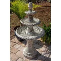 Kiera 46 1/2" High Ivory 3-Tier Tradtional Ceramic Fountain 10 Kiera 46 1/2" High Ivory 3-Tier Tradtional Ceramic Fountain -Golden Lighting Shop kiera 46 and one half inch high ivory 3 tier tradtional ceramic fountain 78f18views1