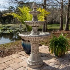Kiera 46 1/2" High Ivory 3-Tier Tradtional Ceramic Fountain 13 Kiera 46 1/2" High Ivory 3-Tier Tradtional Ceramic Fountain -Golden Lighting Shop kiera 46 and one half inch high ivory 3 tier tradtional ceramic fountain 78f18views4