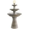 Knight 45 1/4" High Ivory 3-Tier LED Floor Water Fountain -Golden Lighting Shop knight 45 and one quarter inch high ivory 3 tier led floor water fountain 85a42