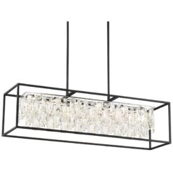 Krisa 35 1/2" Wide Crystal LED Kitchen Island Light Pendant -Golden Lighting Shop krisa 35 and one half inch wide crystal led kitchen island light pendant 78t09